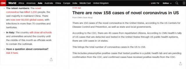 最新通报：美国确诊158例新冠肺炎病例