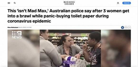 澳洲阿姨抢厕纸的视频已被各国媒体报道。
