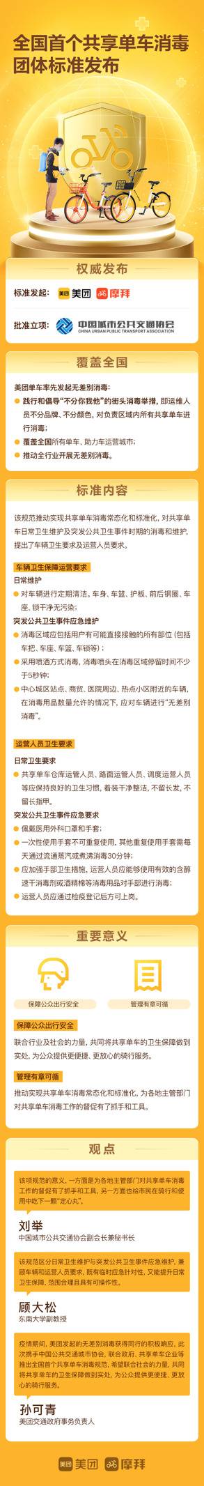 每天至少一消毒，全国首个共享单车消毒规范出台