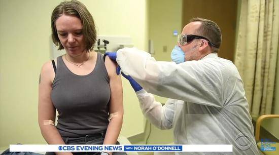 首例新冠病毒疫苗临床试验在西雅图进行（图片来源：CBS截屏）