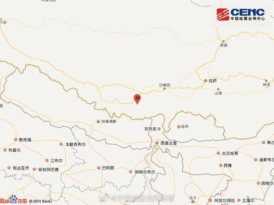 西藏日喀则定日县发生5.9级地震 震源深度10千米
