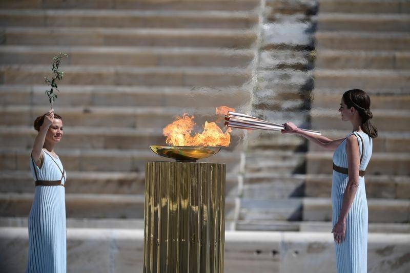 圣火交接仪式19日在雅典举行（路透社）