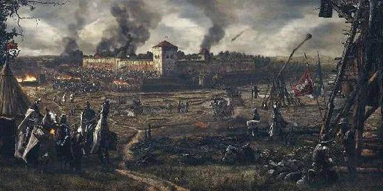 居勒·埃里·德洛内《被瘟疫侵袭的罗马城》描绘的情景，正是“查士丁尼瘟疫”