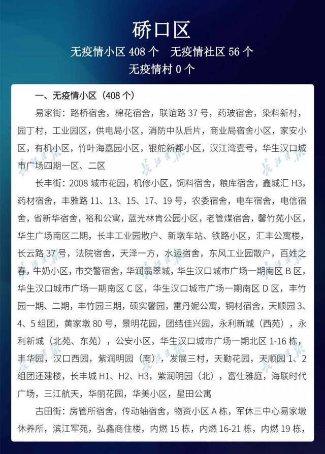 新增728个，武汉市88.7%的小区无疫情