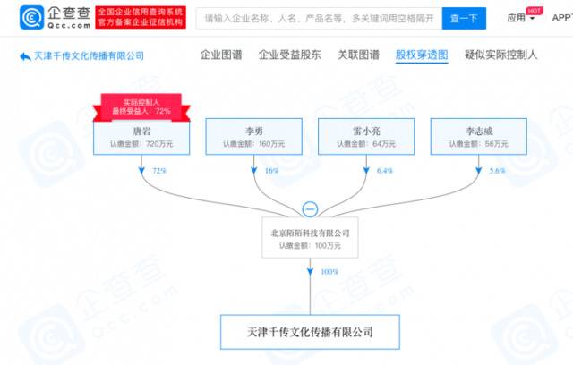 陌陌成立文化传播新公司 联合创始人雷小亮任法定代表人