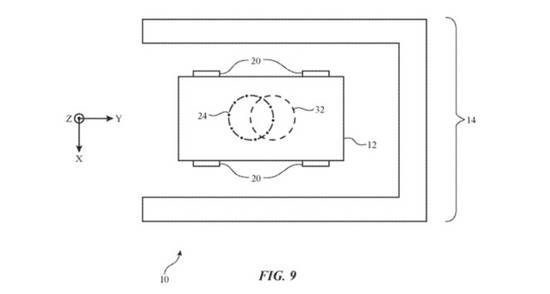 苹果公司的电动汽车无线充电专利图来源：Apple