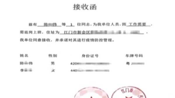 疫情严控期间伪造接收函离开湖北 两名男子被查