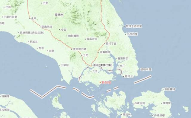 新加坡和马来西亚地理位置示意图图片来源：自然资源部网站