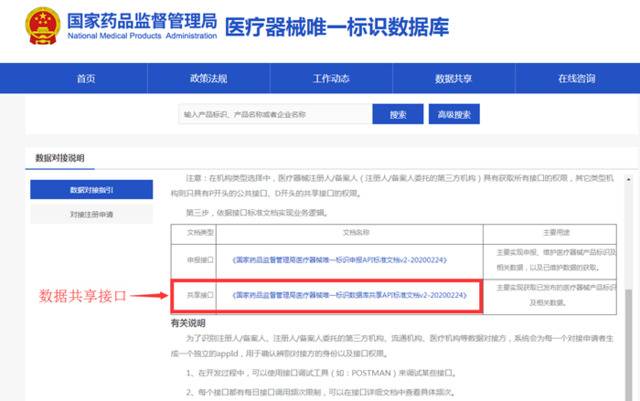 医疗器械唯一标识数据库对外共享 如何使用看这里