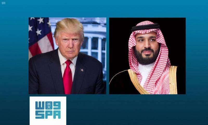 △美国总统特朗普（左）沙特王储（右）（图片来源：沙特国家通讯社）