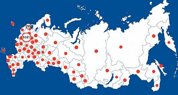 俄罗斯疫情地图来源：莫斯科时报