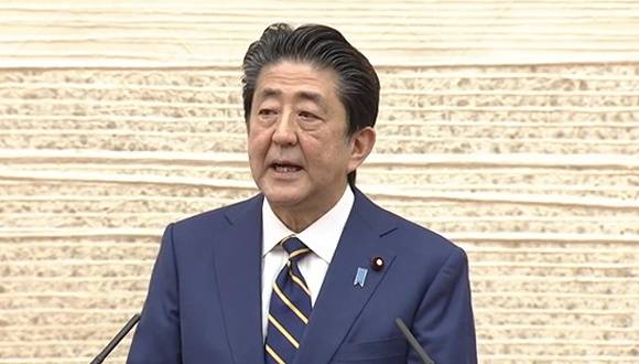 日本首相安倍晋三图片来源：NHK截图