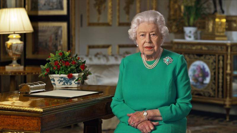 当地时间4月5日，女王发表特别电视讲话。（图：路透社）
