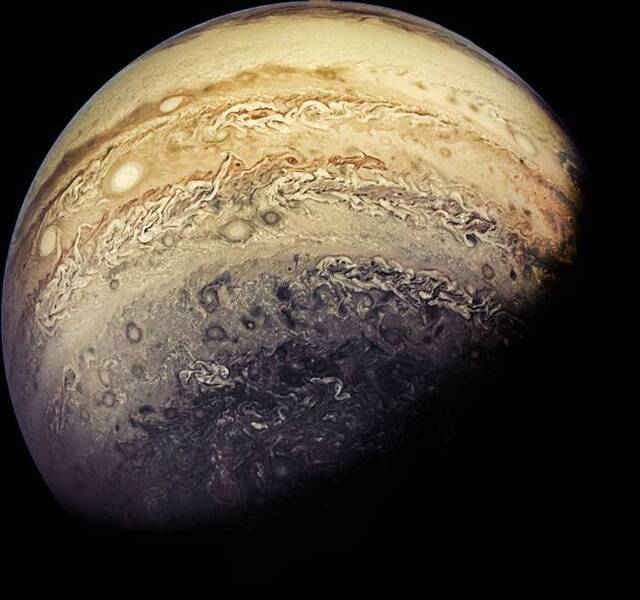 NASA公布木星高清大图像是梵高的世界名画《星空》