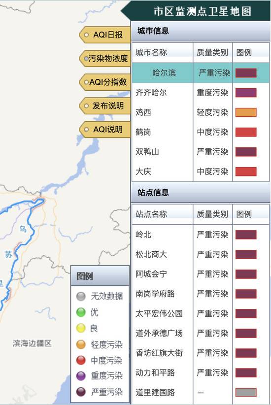 东北多地空气质量“告急”，哈尔滨PM2.5破2000