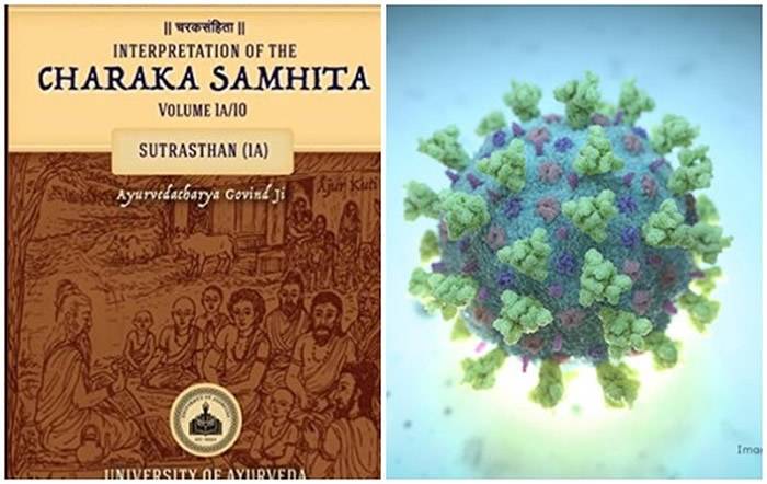 印度学者Smita Naram称5000年前的阿育吠陀文献“遮罗迦本集”就已描述“类新冠病毒”