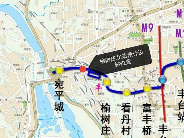 北京地铁16号线将增设榆树庄北站