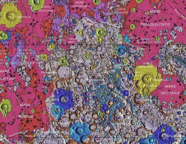 美国地质调查局（USGS）、NASA和月球行星研究所制作令人难以置信的新月球地质图