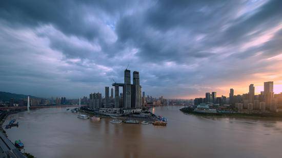 ▲2020年2月10日，重庆，图为山城重庆朝天门美景。图据ICphoto