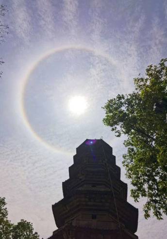 日晕！刚刚福州太阳自带光环