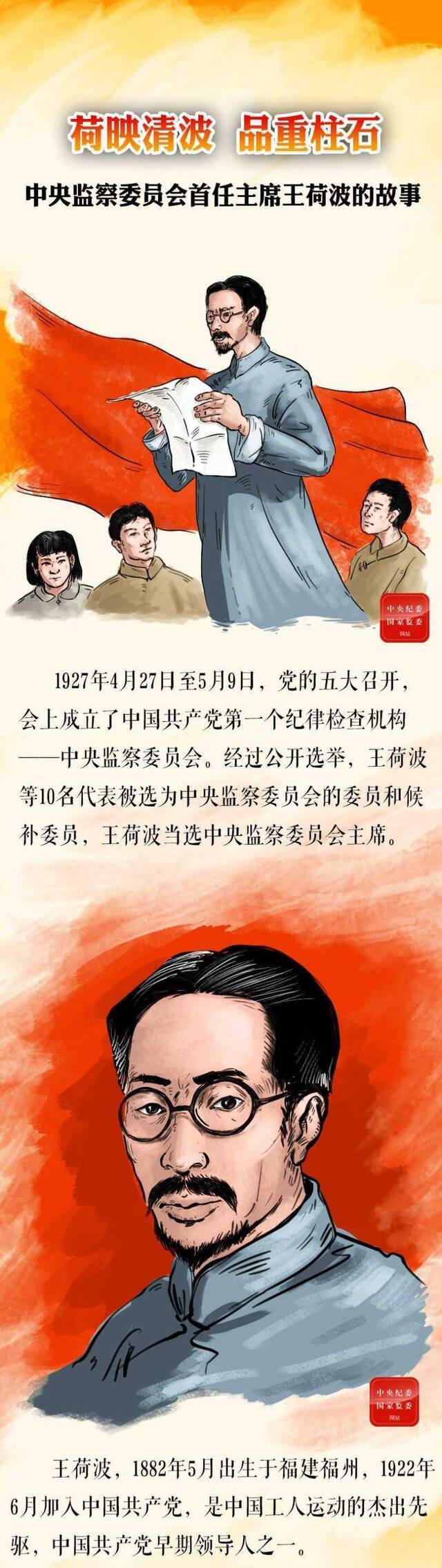 手绘故事  中央监察委员会首任主席王荷波