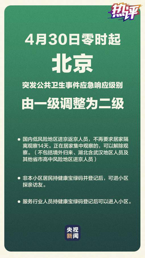 央视：察势者智 北京调整防控级别彰显以人为本