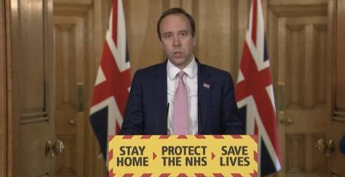 英国卫生大臣汉考克：英国新冠病毒日检测量已达10万