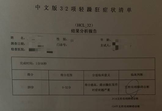 苏星的诊断报告。受访者供图