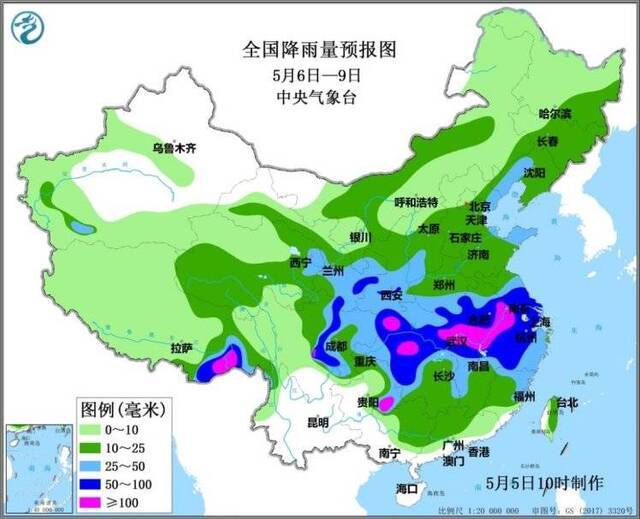 “五一”假期结束大范围降雨模式开启 多地大风降温