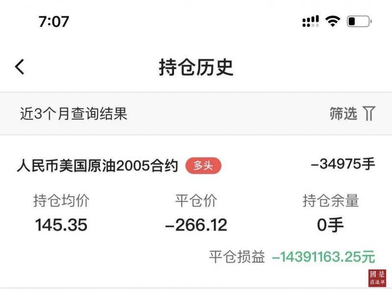 买原油宝亏了1400万的人 不接受20%的补偿