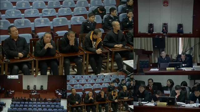 国林等被告人出庭受审。河北省法院庭审直播网截图