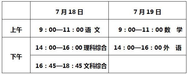 河北2020年中考时间确定：7月18日—19日举行