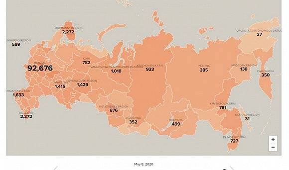 5月7日数据。图片来源：meduza