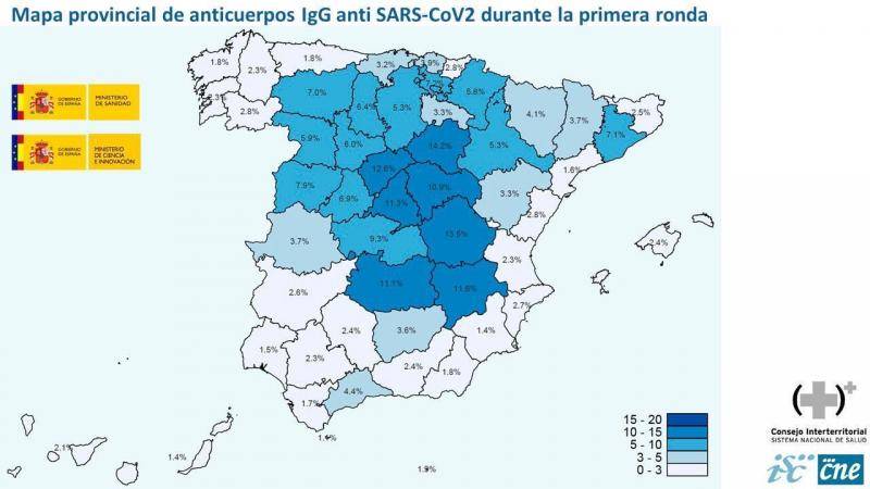西班牙卫生部宣布全国人口新冠病毒平均感染率约为5%