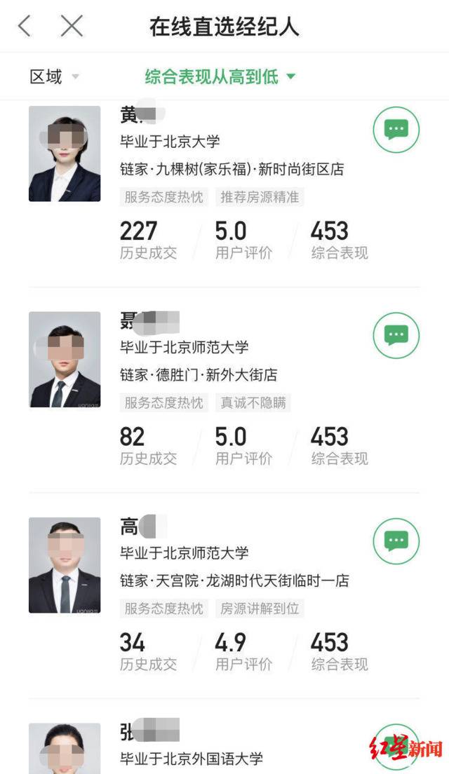 链家经纪人中不乏北京大学毕业生