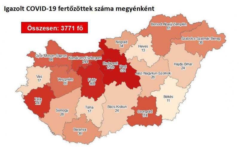 匈牙利新增15例新冠肺炎确诊病例 累计确诊3771例