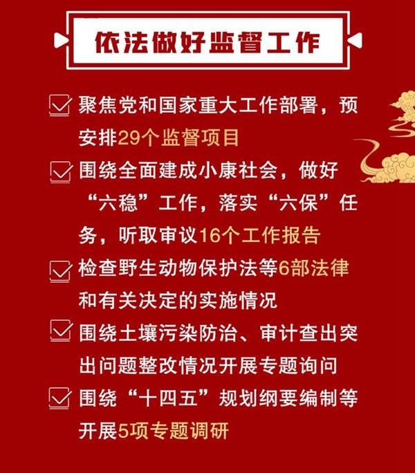 一图读懂  人大常委会今年有哪些工作计划？