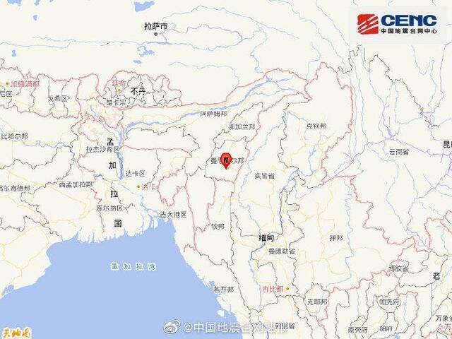 印度发生5.1级地震，震源深度60千米