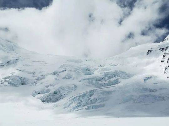 资料图：北坳冰壁。次落摄图文来源：中国登山协会