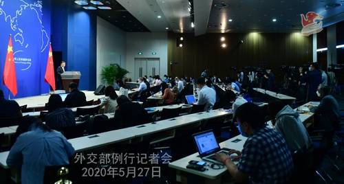 2020年5月27日外交部发言人赵立坚主持例行记者会