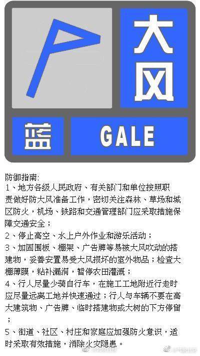 北京发布大风蓝色预警，今早有雷阵雨！