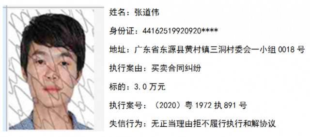 曝光！东莞公布又一批失信被执行人名单！