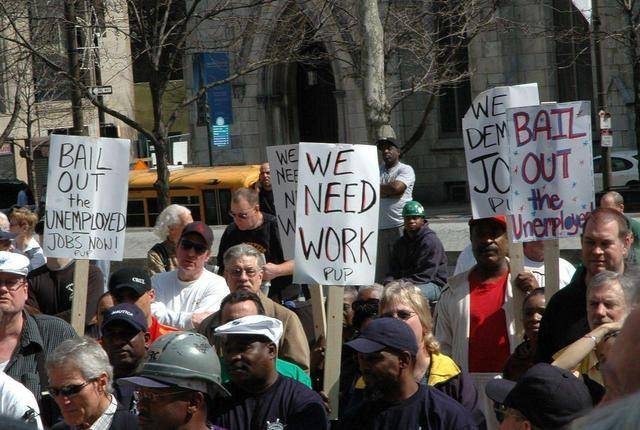 抗议失业游行资料图