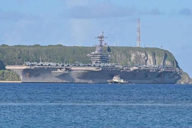 “罗斯福”号航母完成舰载机航母资格认证训练后再次返回关岛海军基地