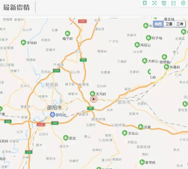湖南邵东ML3.4级地震 邵阳地区部分有震感