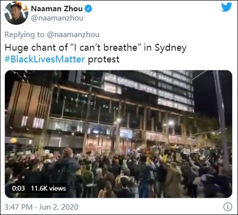 数百人在悉尼举行抗议活动