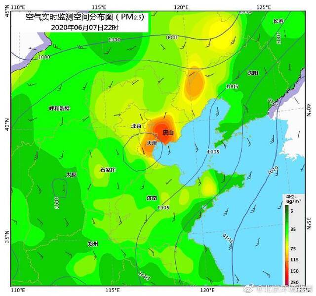 图片来自@北京环境监测