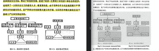 王卓君论文（左）涉嫌抄袭周静珍论文（右）的图表部分。