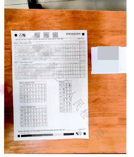 替考人做的考卷本文图片均为上海市普陀区检察院供图