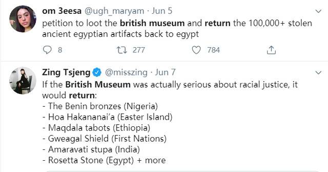 大英博物馆支持反殖民抗议 多国网友问了要命的问题